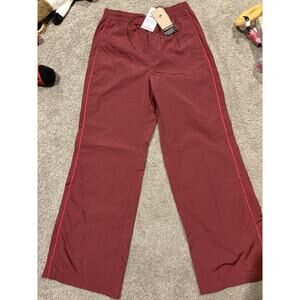 Nike Women's High-Waisted Parachute Pants M Red Loose Fit Gorpcore Y2K $110